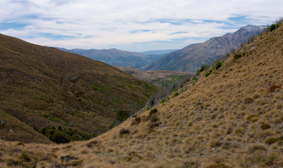 Fototapeta na wymiar On the way to the Ben Lomond Peak near Queenstown, New Zealand