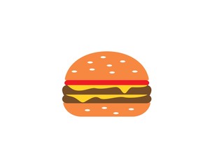 Burger logo vector icon illustration design