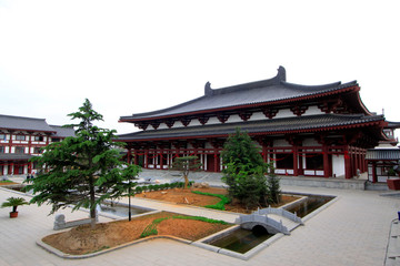 Buddhism building scenery in Xingguo temple, tangshan city, hebei province, China.