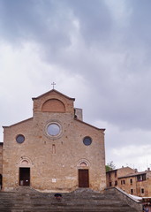Fototapeta na wymiar Basilica of Collegiata, San Gimignano, Tuscany, Italy
