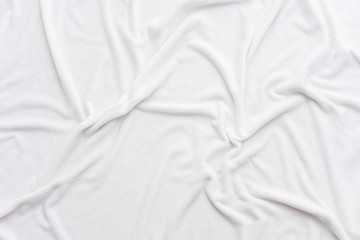 white crumpled blanket