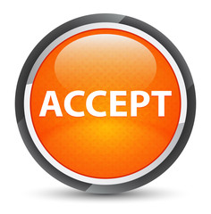 Accept galaxy orange round button