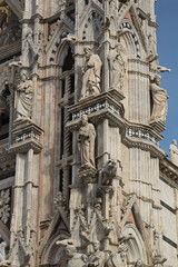 Siena Cathedral details. External detail of facade 