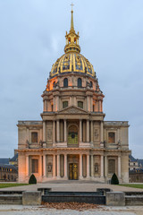 Fototapeta na wymiar Hotel des Invalides in Paris France final resting place of Napoleon Bonaparte