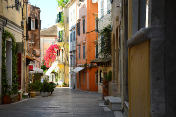 narrow street in old town