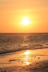 Sunset on a beach in Zanzibar
