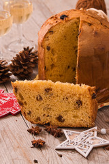 Panettone Christmas cake. 
