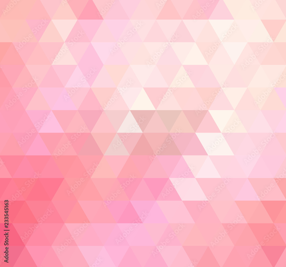 Wall mural Light Pink vector polygonal template. Colorful illustration in abstract style with triangles.