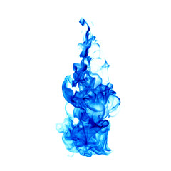 blue flames isolated on white background