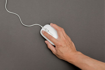 Computer mouse on black background