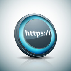 https secure button illustration
