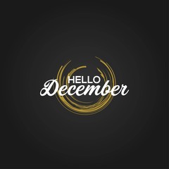 Fototapeta na wymiar december design template, welcome december