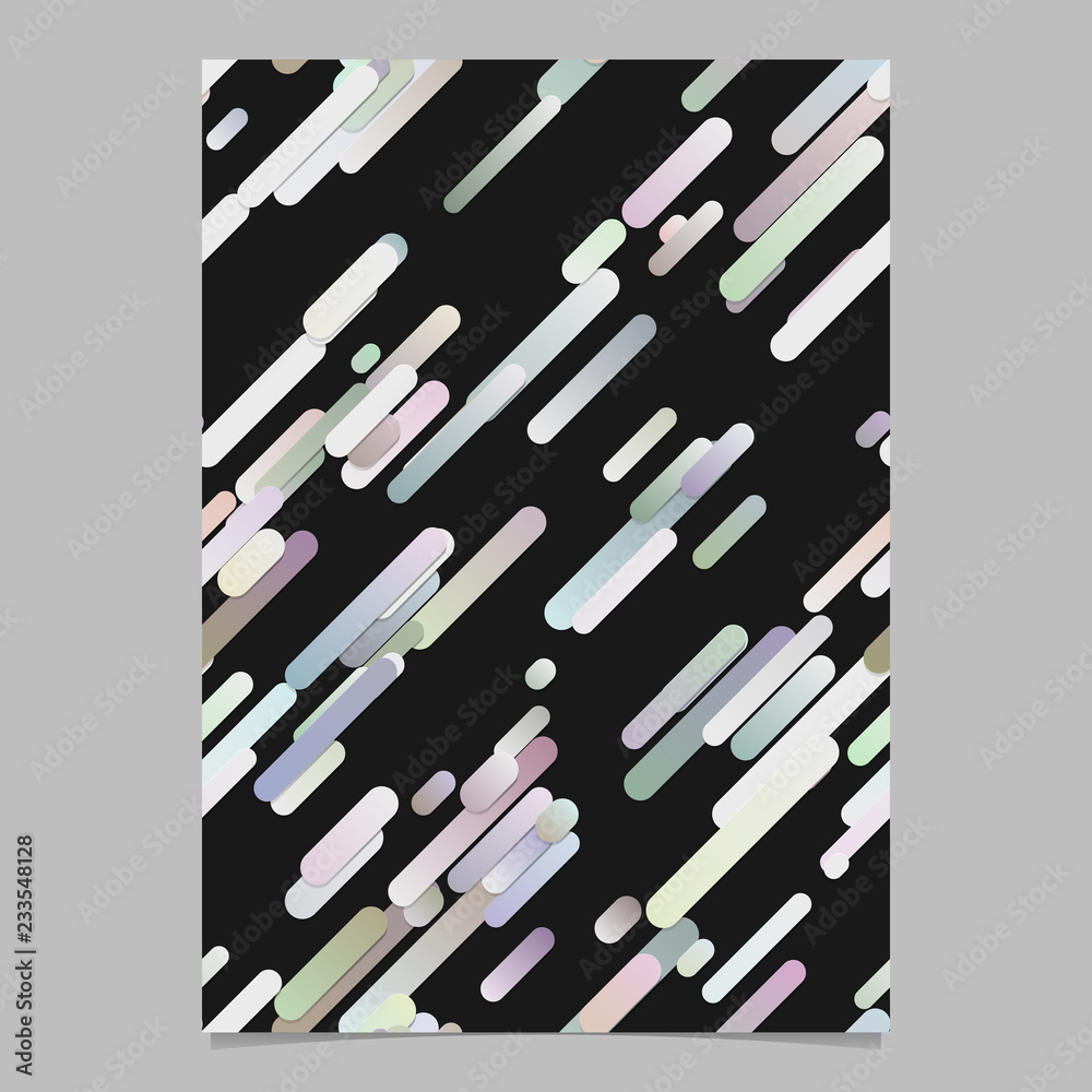 Poster colorful trendy diagonal gradient rounded stripe pattern page background template - vector stationer