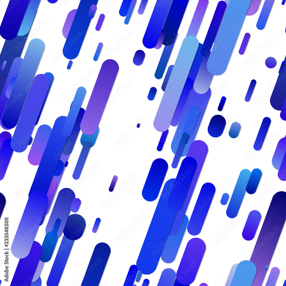 Poster blue seamless abstract gradient rounded stripe background pattern - modern vector graphic design
