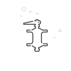 Bike Rear Hub Vector Line Icon, Symbol, Pictogram, Sign. Light Abstract Geometric Background. Editable Stroke