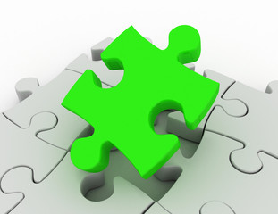 Fototapeta premium 3d puzzle concept . solution concept . 3d rendered illustration