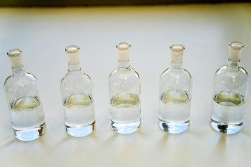 glass bottles