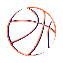 Basketball outline silhouette