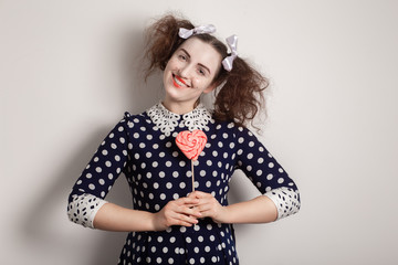 girl with lollipop