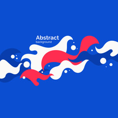 Bright poster with splatter. Illustration minimal flat style