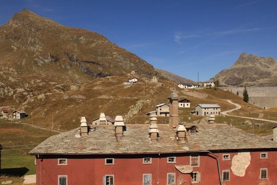 Fototapeta Stuetta am Splügenpass
