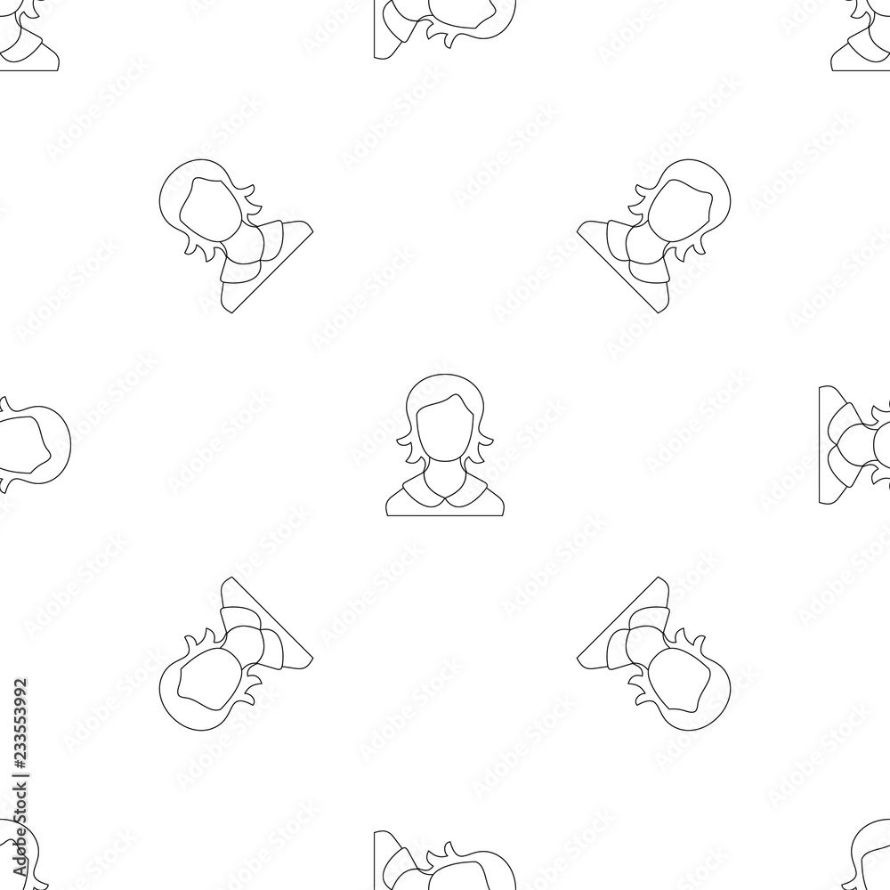 Poster female user pattern seamless vector repeat geometric for any web design