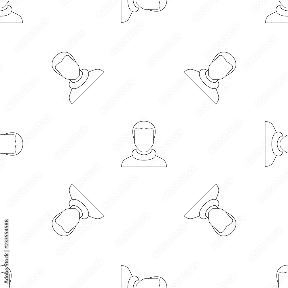 Poster man avatar pattern seamless vector repeat geometric for any web design