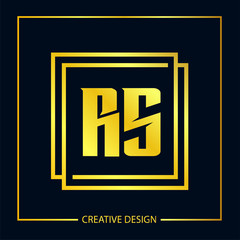 Obraz premium Initial Letter RS Logo Template Design