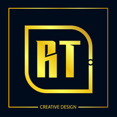Fototapeta premium Initial Letter RT Logo Template Design