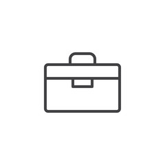 Briefcase, portfolio outline icon. linear style sign for mobile concept and web design. Suitcase simple line vector icon. Symbol, logo illustration. Pixel perfect vector graphics