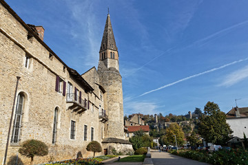 Fototapeta na wymiar Church of Augustins in Crémieu. The city has a long and important medieval history with first historical references dating back to the 12th century.