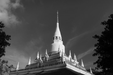 White pagoda of Wat Pha Kho, Songkhla - Thailand