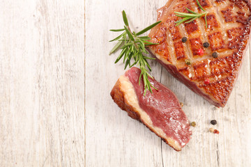 duck breast and pepper