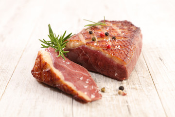 duck breast and pepper
