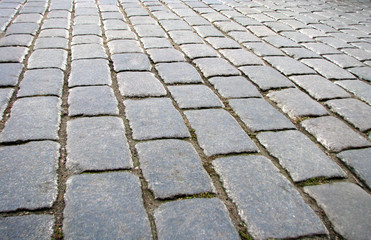 pavement of cobblestones