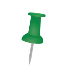 Green pin. vector illustration