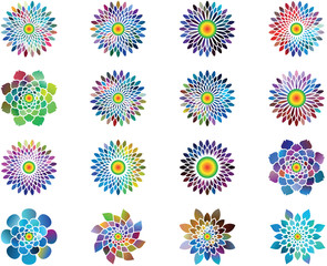 Flower icon in EPS10 vector format isolated