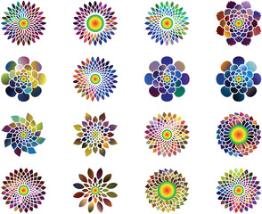 Flower icon in EPS10 vector format isolated