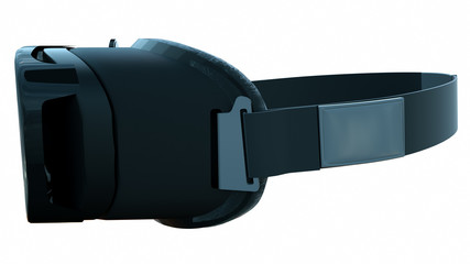 Side view of VR Glasses or Virtual Reality Headset. 3d illustration