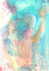 watercolor art hand paint on white Abstract background.