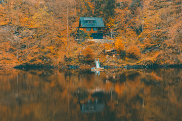 house near lake