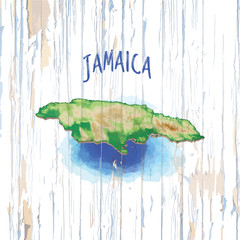 Vintage map of Jamaica
