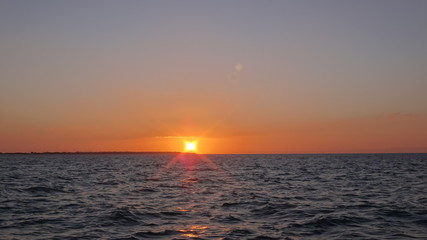 sunset at sea