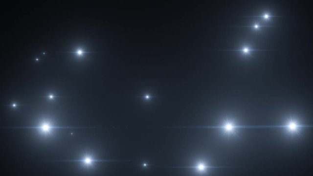 Camera flashes on an black background