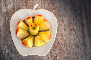 apple slices clean eating background apple corer slicer