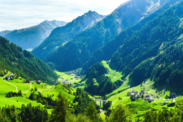 Naklejka na ściany i meble Timmelsjoch (Italian Passo del Rombo) is an Alpine road saddle located on the border of Austria and Italy.