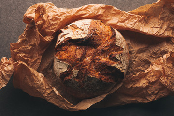 freshly baked bread. Bakery