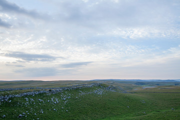 Limestone Formations Above Malham in the Yorkshire Dales National Park - 233580506