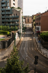 Obraz na płótnie Canvas Milan, Italy Como street and reflexes