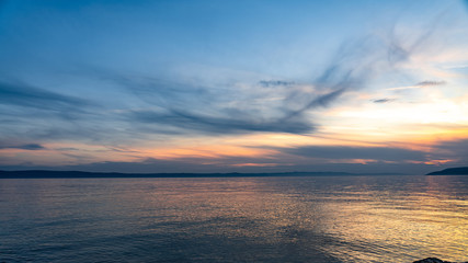 sunset over sea